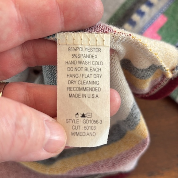 Gorilla Cat Women's Medium‎ Tunic Top or Short Dress Tan Burgundy Stripe Retro - Picture 9 of 9